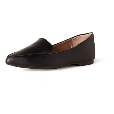Abbildung von Amazon Essentials Damen Flacher Loafer, Schwarz Kunstleder, 36.5 EU