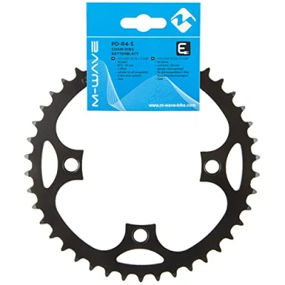 Abbildung von M Wave Unisex Adult PD R4 S E Bike Kettenblatt, für 1/2 x 3/32 &amp; 11/128&quot; Ketten, Brose, Bosch, Shimano…, Lochkreis 104 mm, Schwarz, 20 1 cm
