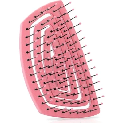 Abbildung von Ninabella Mini V2 Bio Haarbürste ohne Ziepen Profi Entwirrbürste für lange und lockige Haare Einzigartige Anti Ziep Bürste Damen Kinder Ideal als Reisebürste Natur
