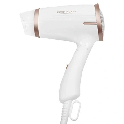 Abbildung von ProfiCare® Haartrockner klappbar Hair Dryer 1400W platzsparend mit Klappgriff kompakter Airstyler 2 Stufen Kaltstufe für Style Fix Überhitzungsschutz PC HT 3009 champagner
