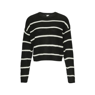 Abbildung von QS MIT Ringeln Strickpullover, Damen, Größe: XXL, Schwarz