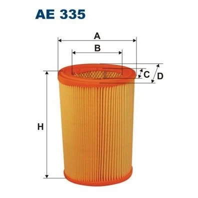 Abbildung von FILTRON AE 335 Luftfilter 208 137 Filtereinsatz PEUGEOT: 106 II Hatchback, I Box Body / CITROËN: Saxo Hatchback