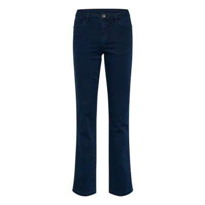 Abbildung von Kaffe Kavicky Jeans Straight Leg, Damen, Größe: 34, Dark blue denim