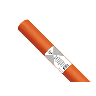 Abbildung von Clairefontaine 394058C Seidenpapier (Packung mit 24 Bögen, 50 x 75cm, 18 g/qm, ideal für Deko und Bastelprojekte) 1 Pack, orange
