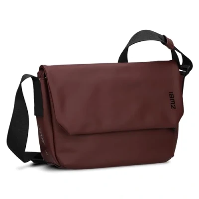 Abbildung von Zwei Umhängetasche Cargo CA60 Messenger Bag 3 Liter hochwertiges Hydroflex Material praktisches Schlüsselband verstellbarer Gurt sportliche Crossbody für Damen Herren &amp; Teenager (bordeaux)