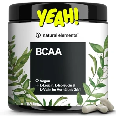 Abbildung von BCAA 360 kleine Kapseln essenzielle Aminosäuren Leucin, Isoleucin &amp; Valin hoch bioverfügbares 2:1:1 Verhältnis vegan, hochdosiert, ohne unnötige Zusätze in Deutschland produziert
