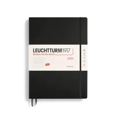 Abbildung von LEUCHTTURM1917 370792 Wochenplaner 2025, Master A4+ Hardcover 12 Monats Kalender, liniert Schwarz, Englisch