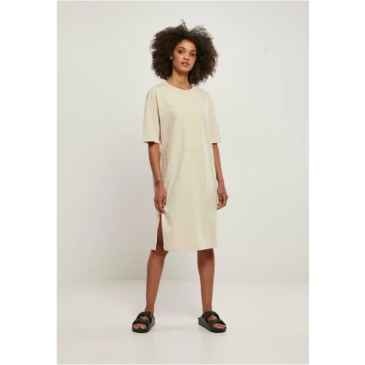 Abbildung von Urban Classics SLIT TEE Jerseykleid, Damen, Größe: Large, Beige