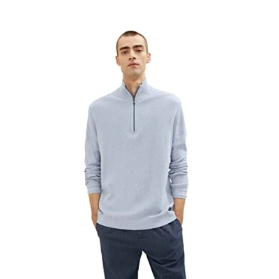 Abbildung von TOM Tailor Strickpullover, Herren, Größe: Large, Light grey blue melange