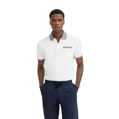 Abbildung von bugatti Herren Poloshirt Brusttasche Kurzarm Modern Fit
