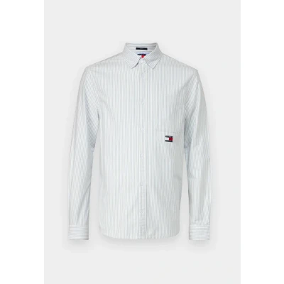 Abbildung von Tommy Jeans Stripe Shirt Hemd, Herren, Größe: XL, Colorado blue