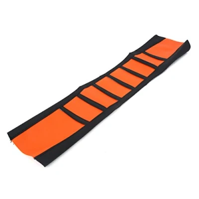 Abbildung von Alamor Universal Soft Greifer Motorrad Sitzabdeckung Rib Skin Gummi Dirt Bike Enduro Orange
