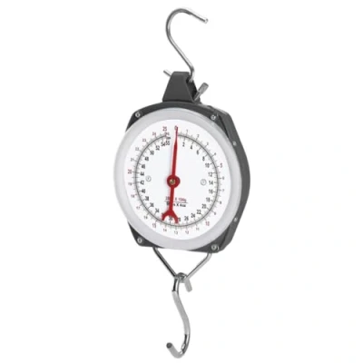 Abbildung von PFIFF 103108 Zeigerschnellwaage, Waage mit schlagfestem Metallgehäuse und Plexiglasfront, inklustive zwei Edelstahlhaken, 25kg