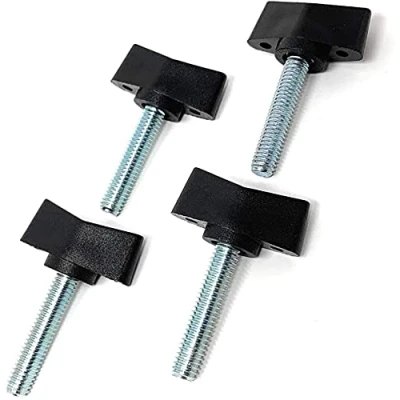 Abbildung von Design61 4x Flügelschraube Kunststoff mit Gewindebolzen Stahl M6 x 20 mm