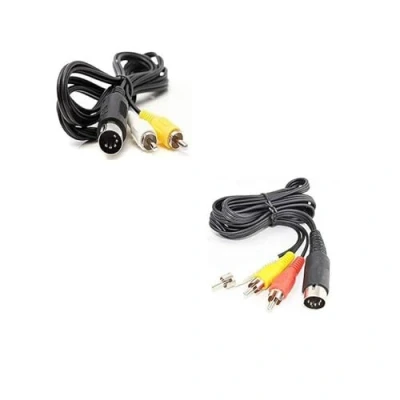 Abbildung von WICAREYO 1pcs AV Audio Video Composite TV Kabel für Genesis Mega Drive 1 &amp; 6ft 9 Pin 2 3