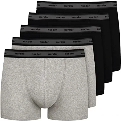 Abbildung von NUR DER 5PACK Panties, Herren, Größe: Large, Schwarz graumelange