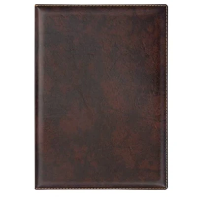 Abbildung von VELOFLEX 4442760 Bewerbungsmappe „de Luxe“, DIN A4, mit Klarsicht Taschen und Klemmschiene, Leder Optik braun