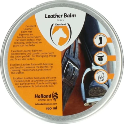 Abbildung von Excellent Leder&amp;sattel Balm + Schwamm Schwarz 150ml