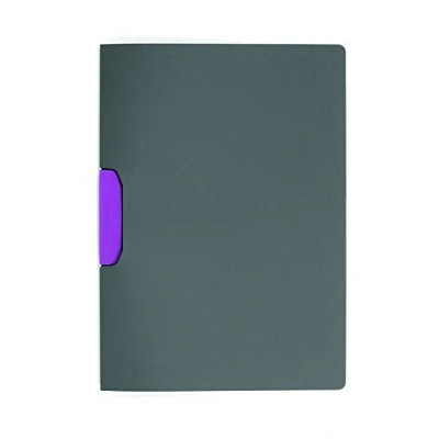 Abbildung von Durable Klemm Mappe Duraswing Color für 30 Blatt DIN A4, Beutel 5 Stück, anthrazit mit rosa Klemme, 230408
