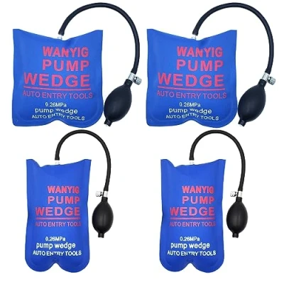 Abbildung von WANYIG 4 Stücke Montagekissen Luftkissen Air Wedge Pump Pneumatikspanner Montage Spreizkissen Auto Montagehilfe Fenster (Platz+Kleines Rechteck)