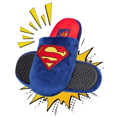 Abbildung von soxo DC Comics Superman Hausschuhe Herren Cozy Slipper Lustig Pantoletten 41 42
