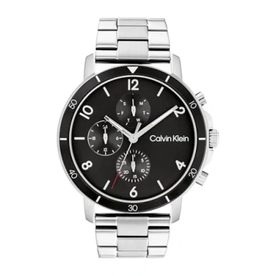 Abbildung von Calvin Klein Multi Zifferblatt Quarz Uhr für Herren mit Silbernes Edelstahlarmband 25200067