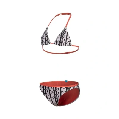 Abbildung von Arena Mädchen Girls&#039; Monogram Triangle Bikini, White Multi Calypso Coral, 128 EU