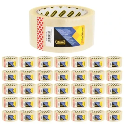 Abbildung von Idena 60063 Klebeband transparent, 50 mm x 66 m, 36 Rollen geräuscharmes Paketband, ideal für Umzug und Versand