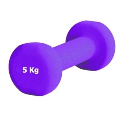Abbildung von G5 HT SPORT Hanteln aus Neopren für Fitnessstudio und Home Gym rutschfest von 0,5 bis 6 kg Paar oder einzeln (1 x 5 kg)