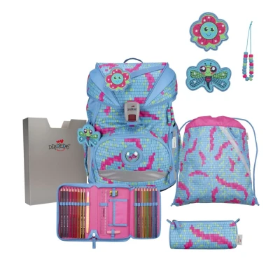 Abbildung von DerDieDas ErgoFlex Superlight Set Happy Pixel Schulrucksack