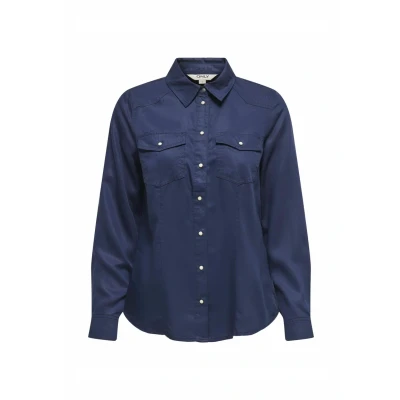 Abbildung von ONLY Alexa Hemdbluse, Damen, Größe: XS, Night sky