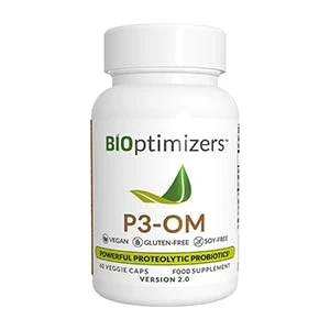 Abbildung von BiOptimizers P3 OM Bio Kultur für Frauen und Männer Patentierter Einzelstamm vom Arzt formuliert keine Kühlung erforderlich (60 Kapsel)