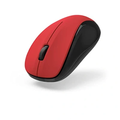 Abbildung von Hama Funkmaus kabellos (3 Tasten, 2,4GHz, 1200dpi, optische Maus kabellos, wireless, Computermaus, für Laptop/PC/Notebook, geräuschlos, Batterie, Rechtshänder, Linkshänder, USB Empfänger) rot