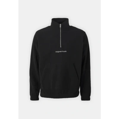 Abbildung von Jack &amp; Jones Jorvesterbro Quarter ZIP Fleecepullover, Herren, Größe: Medium, Black