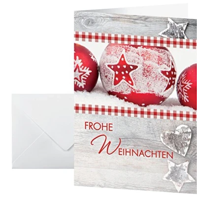 Abbildung von SIGEL DS053 Weihnachtskarten Set mit Umschlag DIN A6 25 Stück &quot;Winter Feeling&quot; ideal zum Bedrucken
