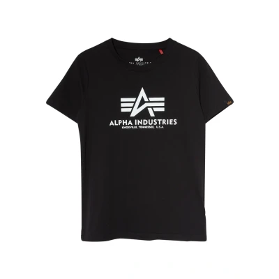Abbildung von Alpha Industries Tshirt print für Kinder, Größe: 176, Black