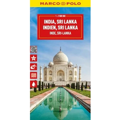 Abbildung von MARCO POLO Reisekarte Indien, Sri Lanka 1:2,5 Mio.: Nepal, Bangladesch