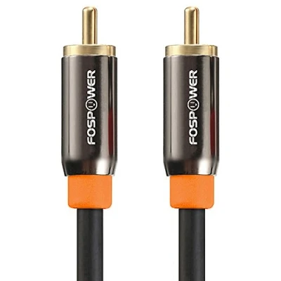 Abbildung von FosPower 3 Meter Koaxialkabel cinch Kabel RCA Digital Audio 24K Vergoldeter Stecker auf klinke 3,5 für Heimkino 5.1, HDTV, Soundbar, Subwoofer 3m