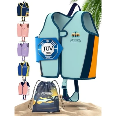 Abbildung von KIDVERSE Schwimmweste für Kinder von 2 3 Jahren Sicheres Schwimmen Jungen und Mädchen TÜV Geprüfte Qualität Schwimmhilfe &amp; Kleinkinder