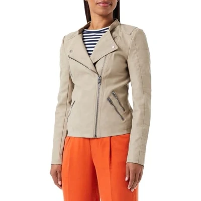 Abbildung von ONLY Damen ONLAVA Faux Leather Biker OTW NOOS Jacke, Weathered Teak, 32