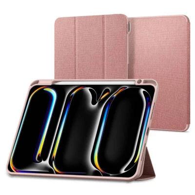 Abbildung von iPad Pro 11 (2024) M4 Hülle: Spigen Urban Fit Bookcase Stoff Tablet Hüllen