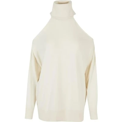 Abbildung von Urban Classics Turtelneck Strickpullover, Damen, Größe: Small, Whitesand