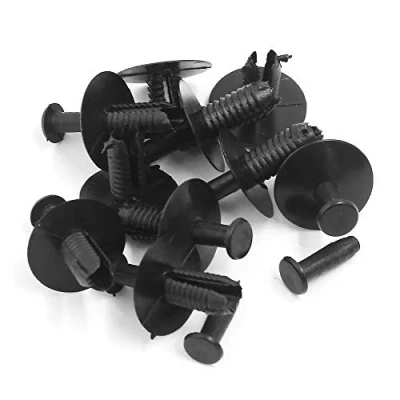 Abbildung von sourcing map 10 Stücke Kunststoff Nieten Auto Stoßstange Befestigungsclips Verschluss Retainer Schwarz 6mm für BMW