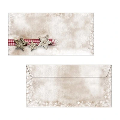 Abbildung von SIGEL DU049 Briefumschläge Weihnachten Winter Chalet DIN lang 25 Stück