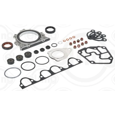 Abbildung von ELRING 898.540 Dichtungsvollsatz, Motor ohne Zylinderkopfdichtung, mit Wellendichtring Kurbelwelle, Ventilschaftabdichtung