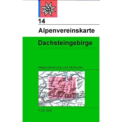 Abbildung von Dachstein: Topographische Karte 1:25.000 mit Wegmarkierungen und Skirouten (Alpenvereinskarten, Band 14)