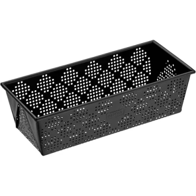 Abbildung von Original Kaiser Inspiration Brot Backform perforiert 25 x 11 cm, für 750g Brote, Kastenform Kuchen antihaftbeschichtet, Brotbackform sauerteigbeständig, Schwarz