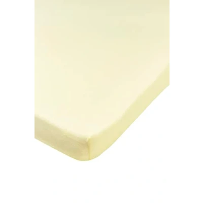 Abbildung von Meyco Baby Spannbettlaken Laufgittermatratze Uni Soft Yellow 75x95cm Einzelpackung