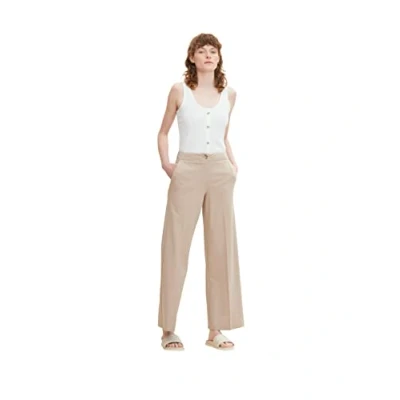 Abbildung von TOM TAILOR Damen Lea Straight Stoffhose 1033285, 26353 Messy Beige, 32W / 30L