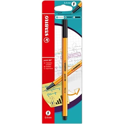 Abbildung von STABILO Filzstift, feine Spitze Point 88 Blister x 1 Filzstift Schwarz